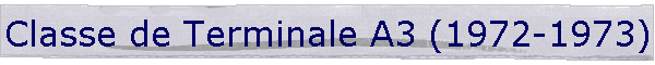 Classe de Terminale A3 (1972-1973)